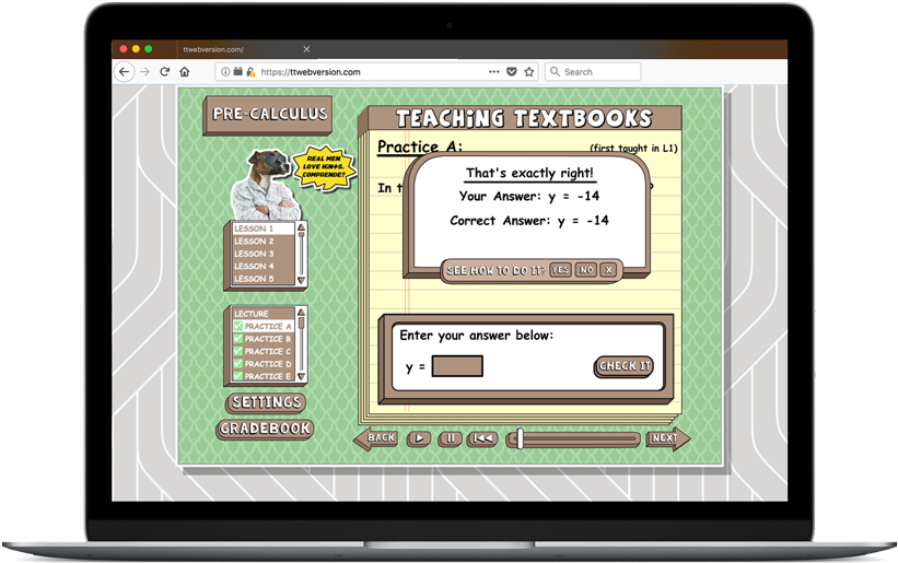 Teaching Textbook™ - Flat Panel Display (861x577), Png Download