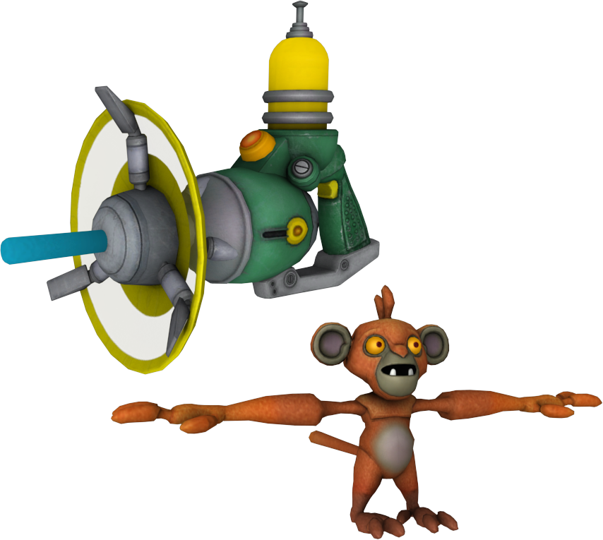 Chimp O Matic - Ratchet And Clank Chimp O Matic (854x765), Png Download