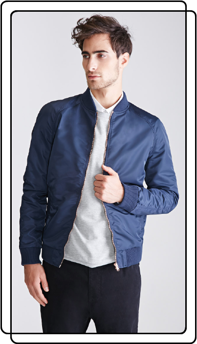 Nylon Bomber Jacket - Gentleman (434x728), Png Download