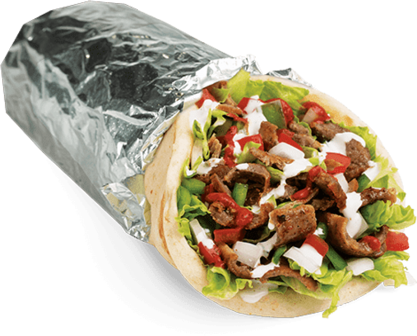 Free Png Download Beef Gyro Sandwich Halal Guys Png - Halal Guys Beef Gyro (850x738), Png Download