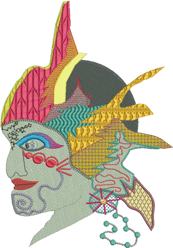 This Is One Of Many Chief Designs That Can Be Stitched - Illustration (582x838), Png Download