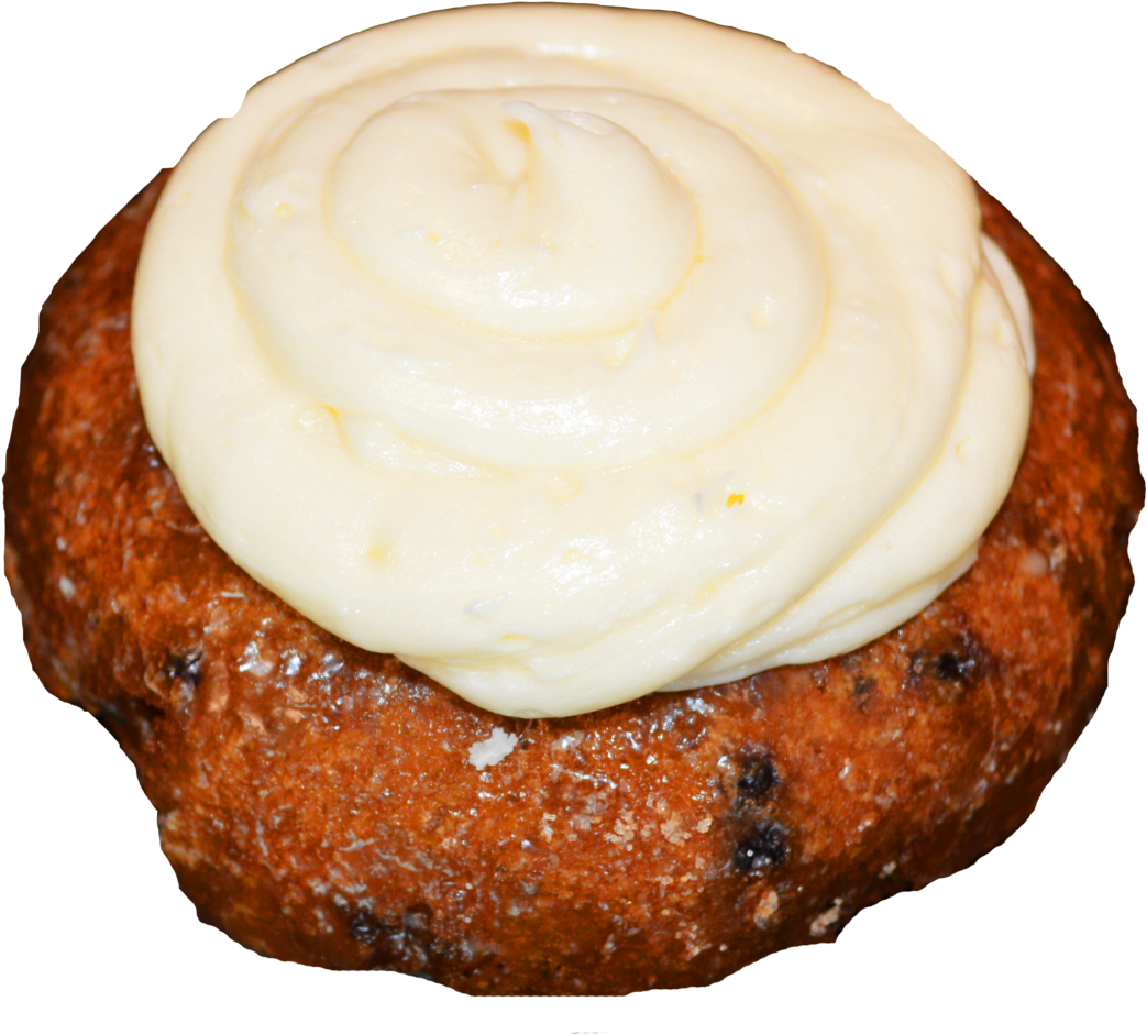 Blueberry Cheesecake - Blueberry Cream Cheese Donuts (1200x1038), Png Download