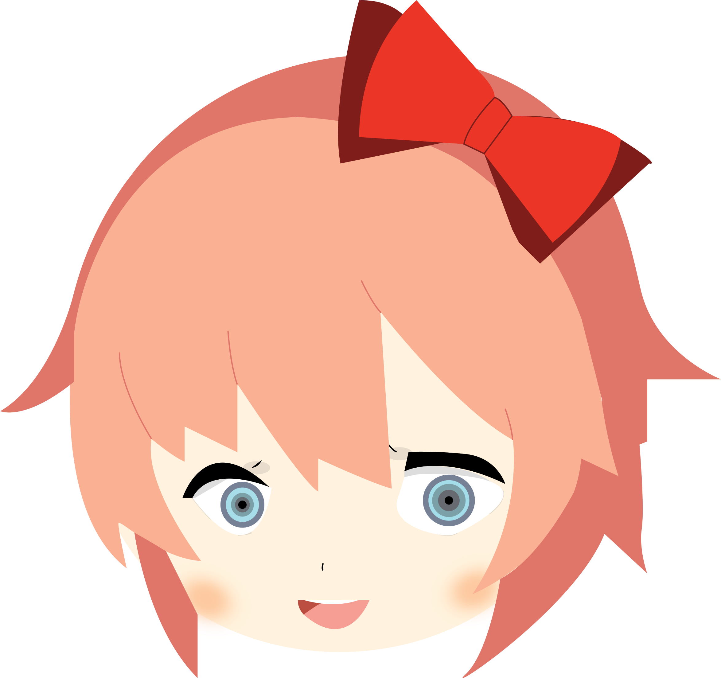 [oc Fanart] Yandere Sayori Chibi - Doki Doki Literature Club Chibi Sayori (2550x3300), Png Download