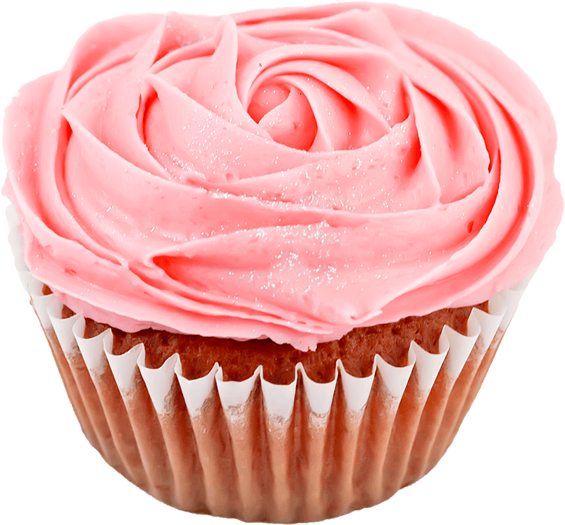 Jumbo Strawberry Cupcake - Cupcake (1200x1200), Png Download