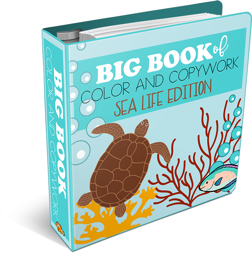 Big Book Of Color And Copywork Sea Life Edition - Illustration (900x1060), Png Download