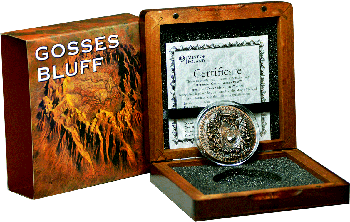 1 Dollar Niue Island 2017 1 Ounce Gosses Bluff Crater - Coin (1200x764), Png Download