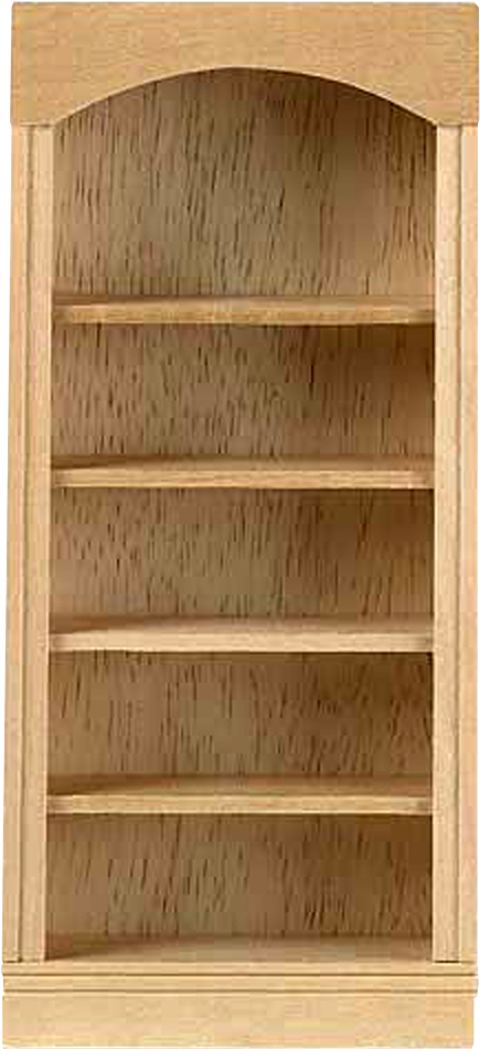 This 1 Inch Scale, Unfinished, Wooden, 5 Shelf Bookcase - Shelf (1024x1024), Png Download