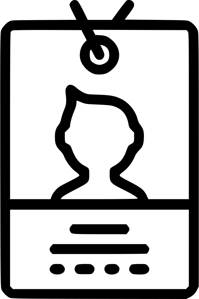 Png File Svg - Employee Badge Icon Png (654x980), Png Download