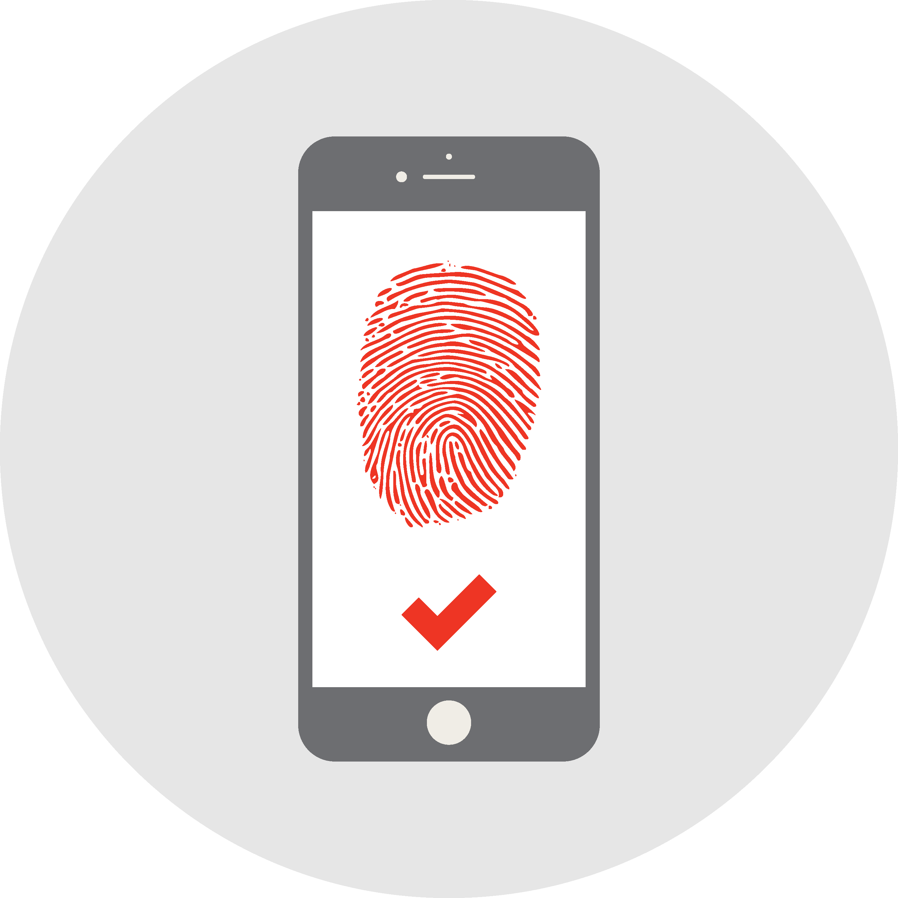 Scan Your Fingerprint For Verification - Iphone (2909x2909), Png Download