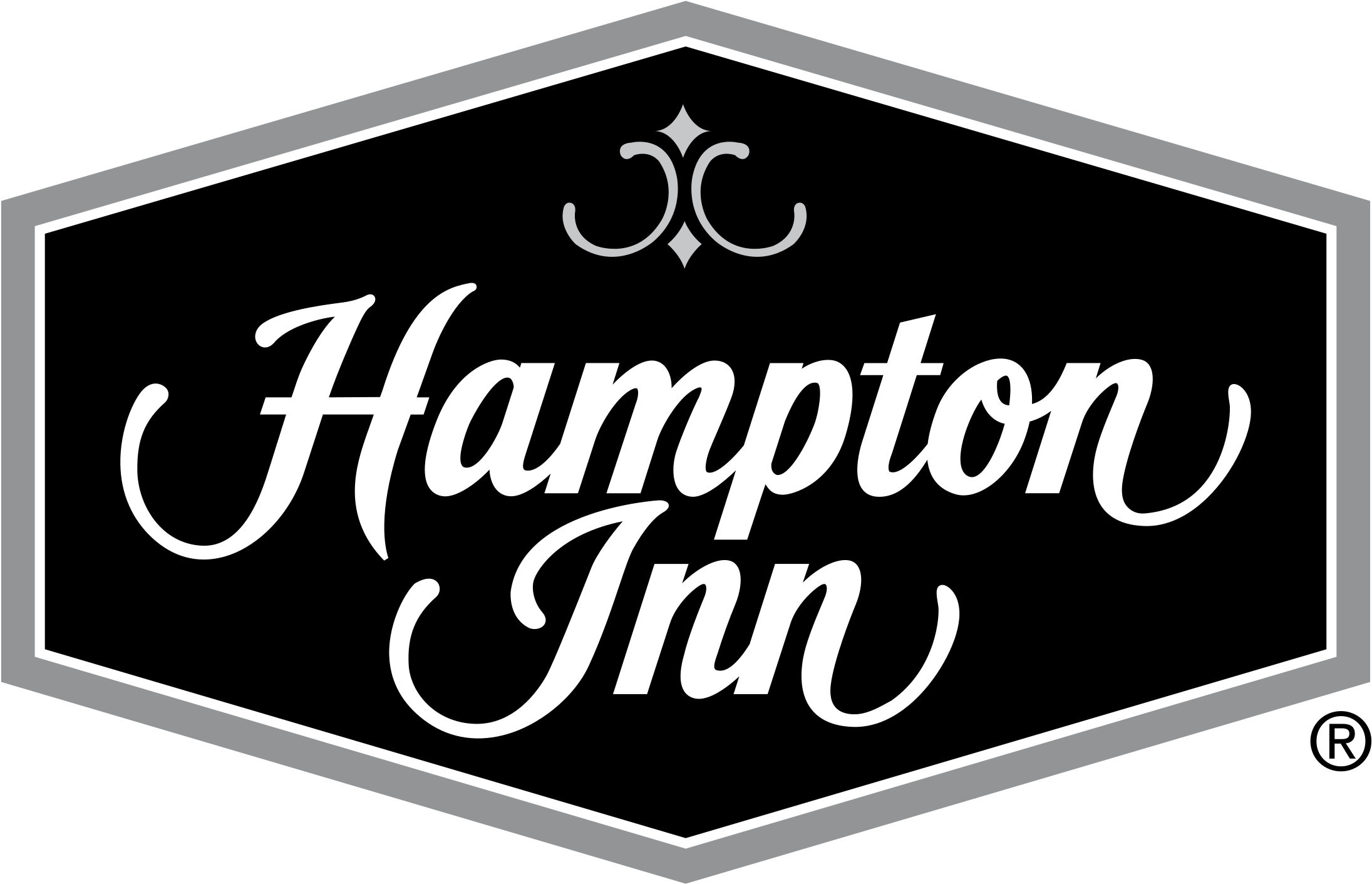 Hampton Inn Logo Png Transparent - Black And White Hampton Inn Logo (2400x2400), Png Download