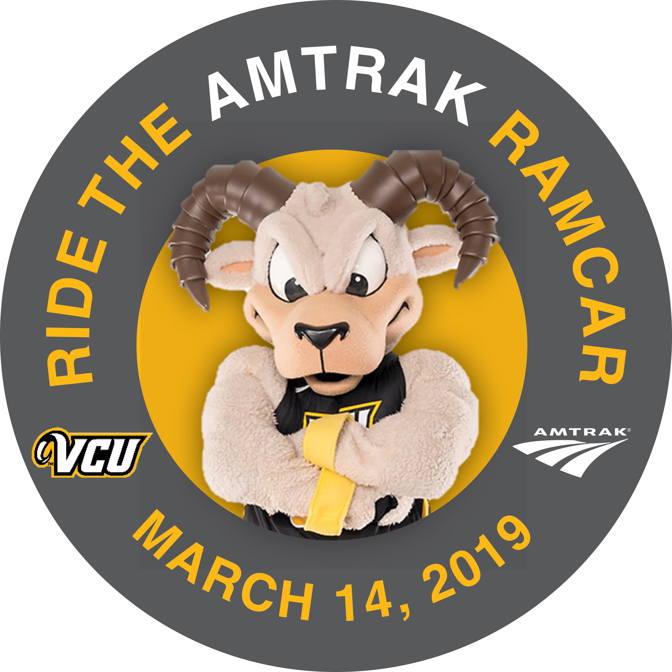 Vcu/amtrak Offer Dedicated Transportation To A-10 Tournament - Virginia Commonwealth University (2201x2201), Png Download