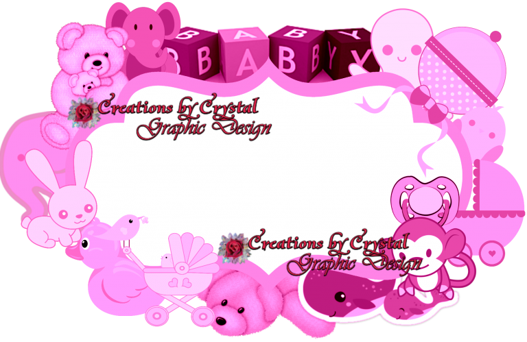 Cbycgraphicdesign Custom Borders Baby Birth Announcements, - Purple Baby Border (768x499), Png Download