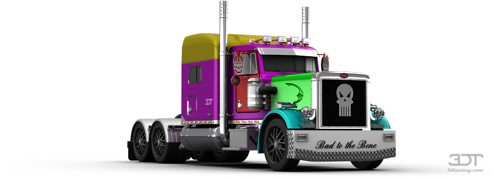 Peterbilt 359 Truck 1987 Tuning - Trailer Truck (1004x373), Png Download