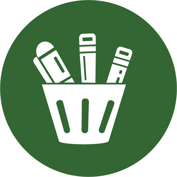 School Supplies & More - Emblem (589x589), Png Download