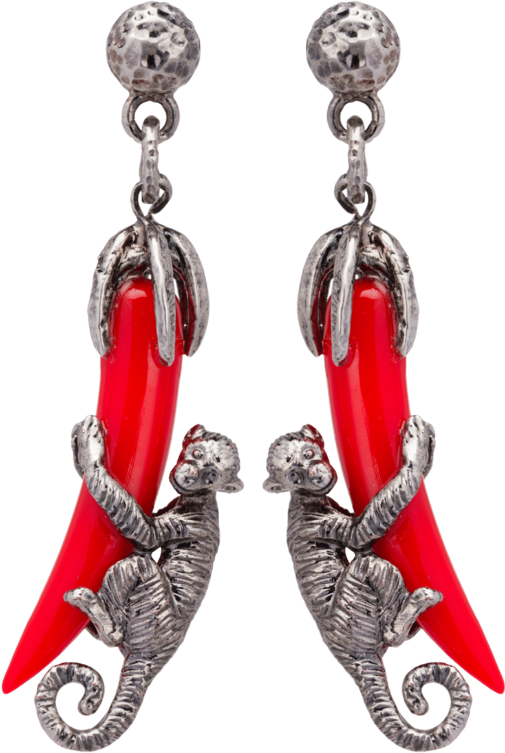 Prada Talisman Monkey Earrings - Earrings (2400x2400), Png Download