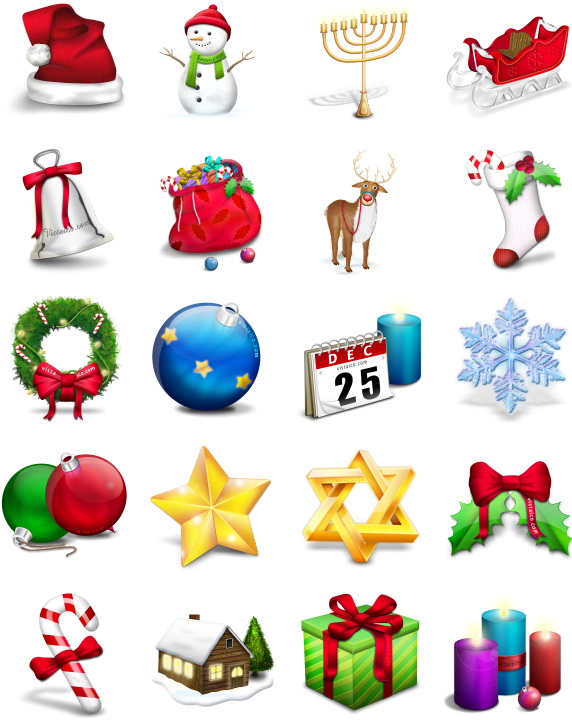 Vistaico Christmas Icon Pack By Vistaico - Christmas Icon Pack Png (592x740), Png Download
