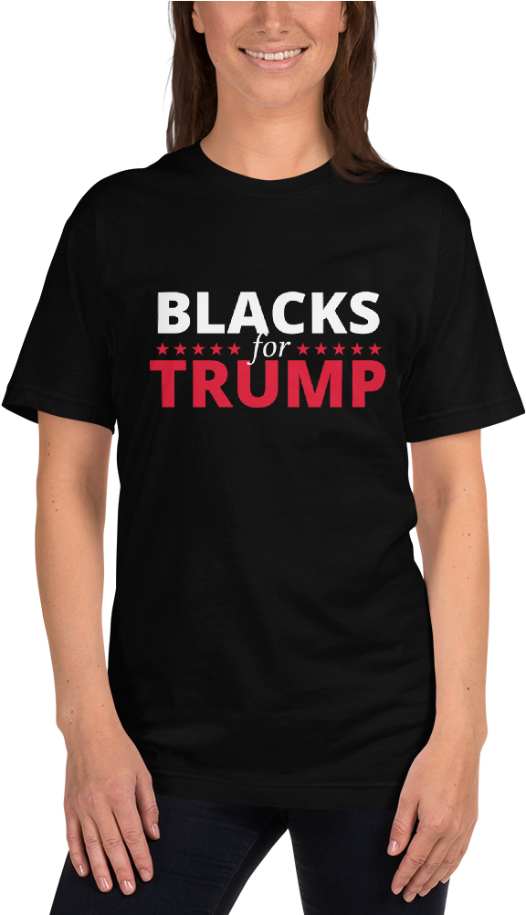Blacks For Trump 2020 Black T-shirt - Shirt (1000x1000), Png Download