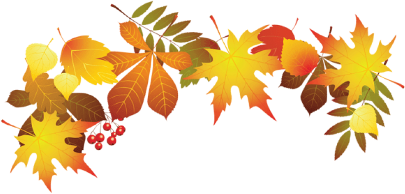 Free Png Download Transparent Autumn Leaves Decoration - Transparent Background Fall Leaves Clip Art (850x413), Png Download