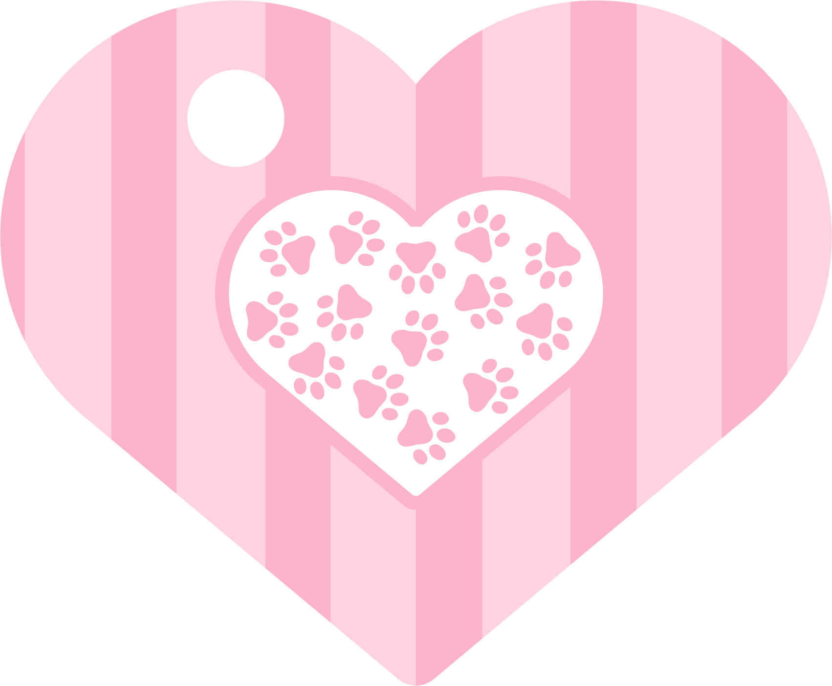 Plaquinha Com Corações Rosa Png (1702x1402), Png Download
