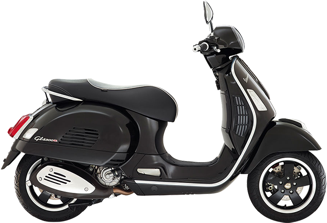 Show Room - Vespa Gts 300 Black (1170x580), Png Download