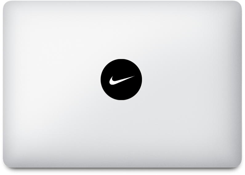 Nike Macbook Decal - Circle (800x800), Png Download