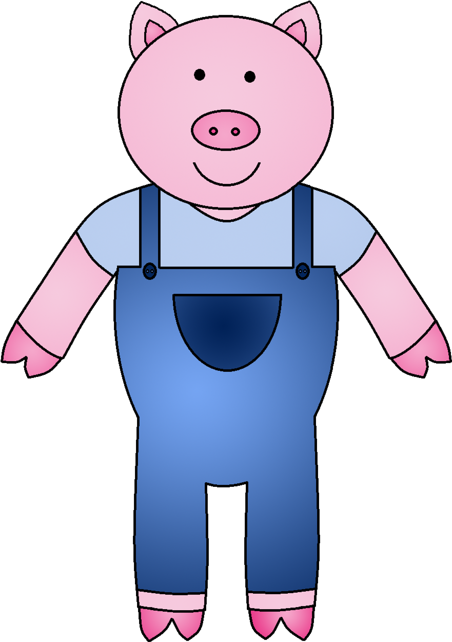 Banner Royalty Free Library Graphics By Ruth Pigs Download - Pig From The Three Little Pigs (902x1279), Png Download