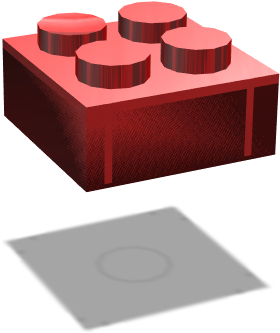 Lego Piece - Interlocking Block (1024x768), Png Download