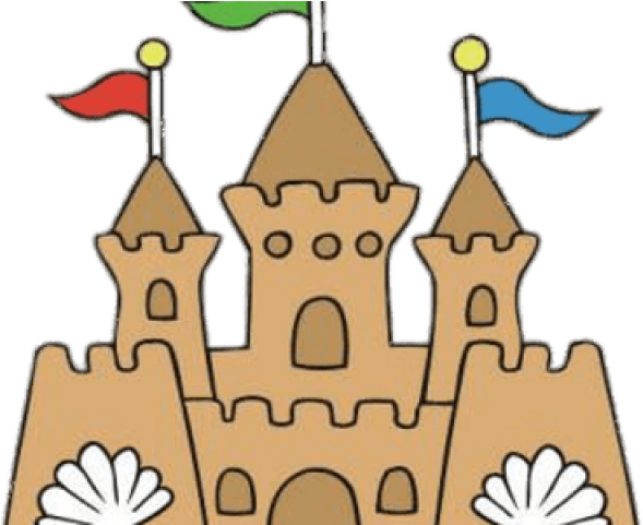 Sand Castle Clipart Sandpit - 堡壘 卡通 (640x480), Png Download