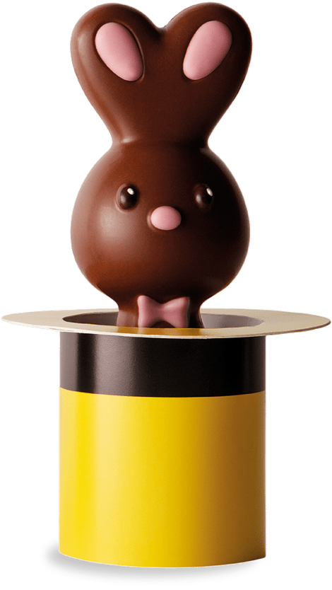 Milk Chocolate Heart Rabbit - Domestic Rabbit (1878x1173), Png Download