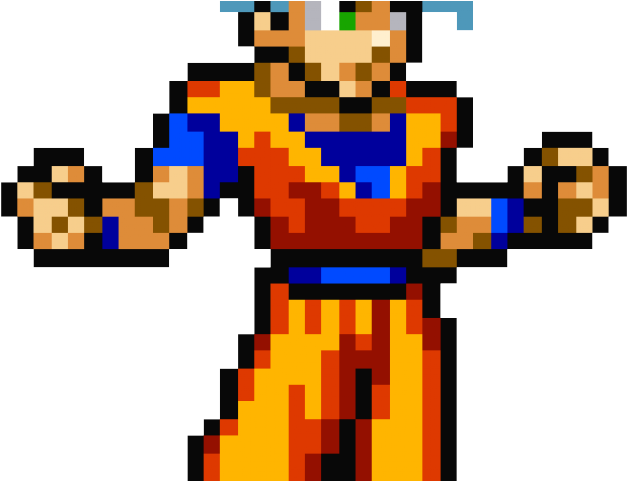 Goku Clipart Face - Goku Pixel Art Png (640x480), Png Download