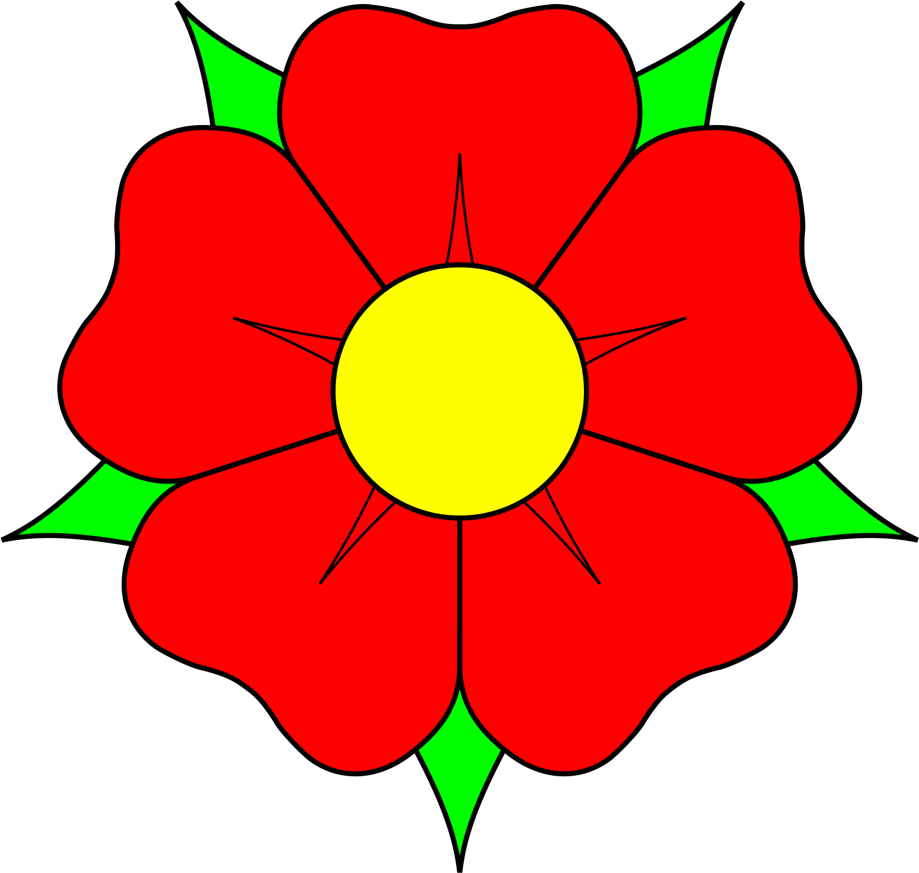 Open - Coat Of Arms Flower (2000x1800), Png Download