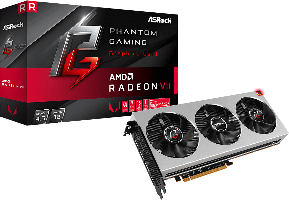 Asrock Lists The Phantom Gaming X Amd Radeon Vii Graphics - Asrock Phantom Gaming Radeon Vii (1200x1000), Png Download