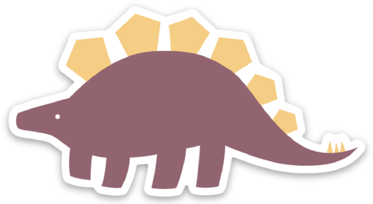 Earnest The Stegosaurus [sticker] - Tasmanian Devil (1651x1651), Png Download