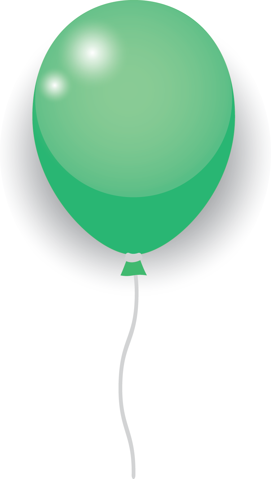 Green Balloon - Balloon (875x1544), Png Download