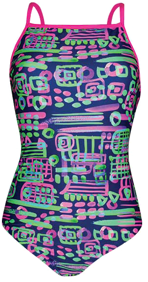 Kiefer Women's Glyph Polyester One Piece Swimsuit - Maillot (600x600), Png Download