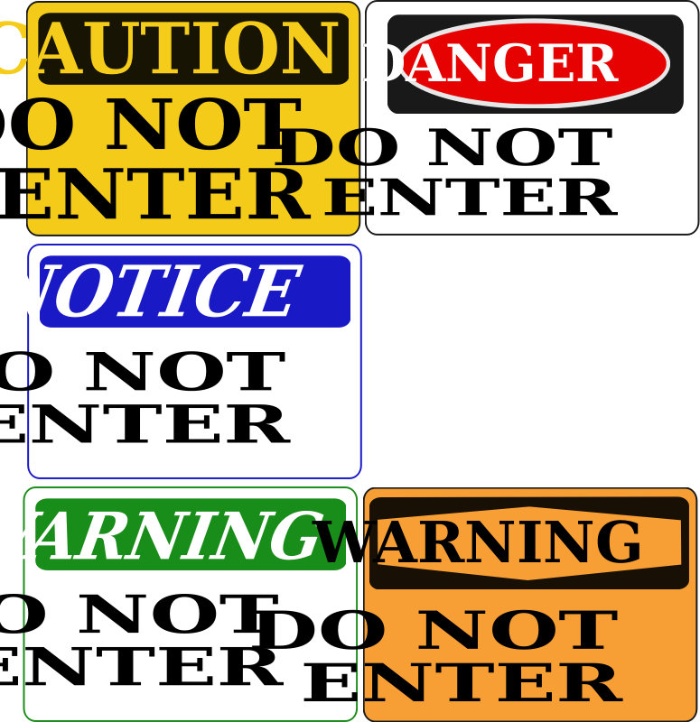 Do Not Enter Signs - Poster (775x800), Png Download
