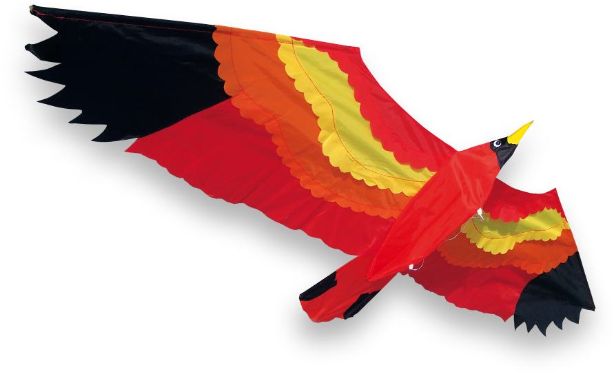16472 Red Bird - Flag (909x612), Png Download