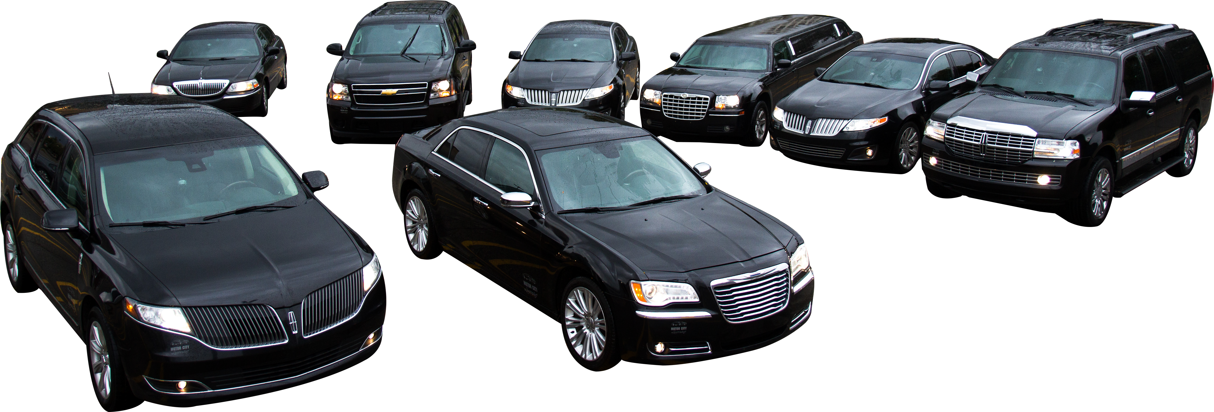 Dm Limo Fleet - Executive Car (4827x1639), Png Download