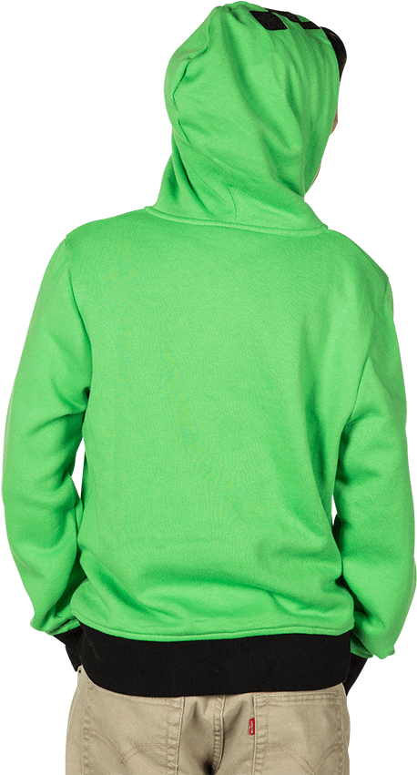 Minecraft Creeper Anatomy Youth Hooded Jacket - Hoodie (850x850), Png Download