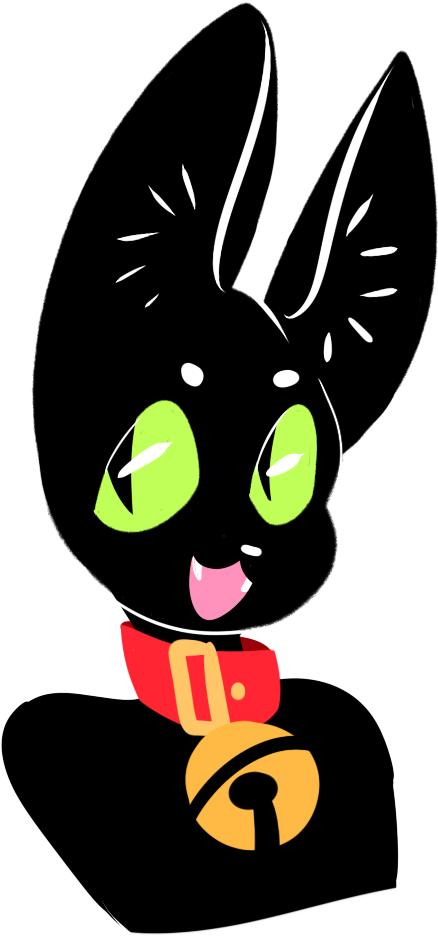 Kuro Nyan - Cartoon (487x950), Png Download