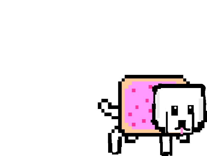 Nyan Dog - Drawing Copy - Nyan Cat (693x521), Png Download