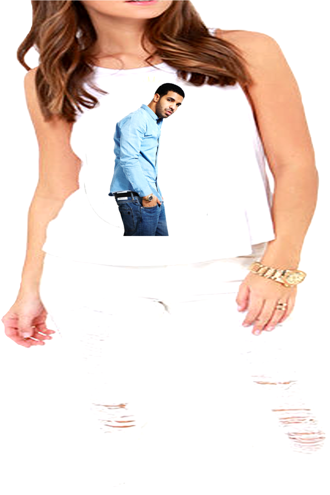 Drake Views Tank Top Bing Images - Girl (1072x1600), Png Download