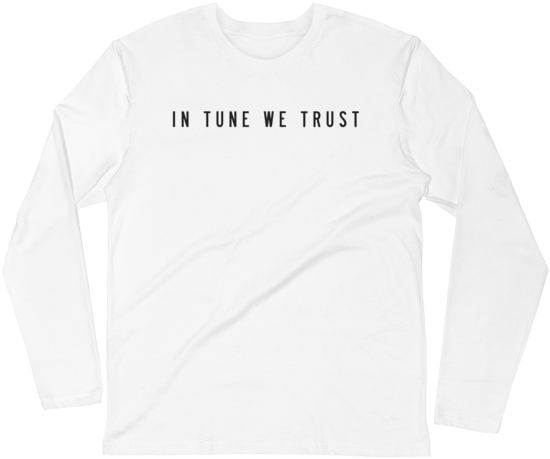 In Tune We Trust Long Sleeve Fitted Crew $ - Long-sleeved T-shirt (600x600), Png Download