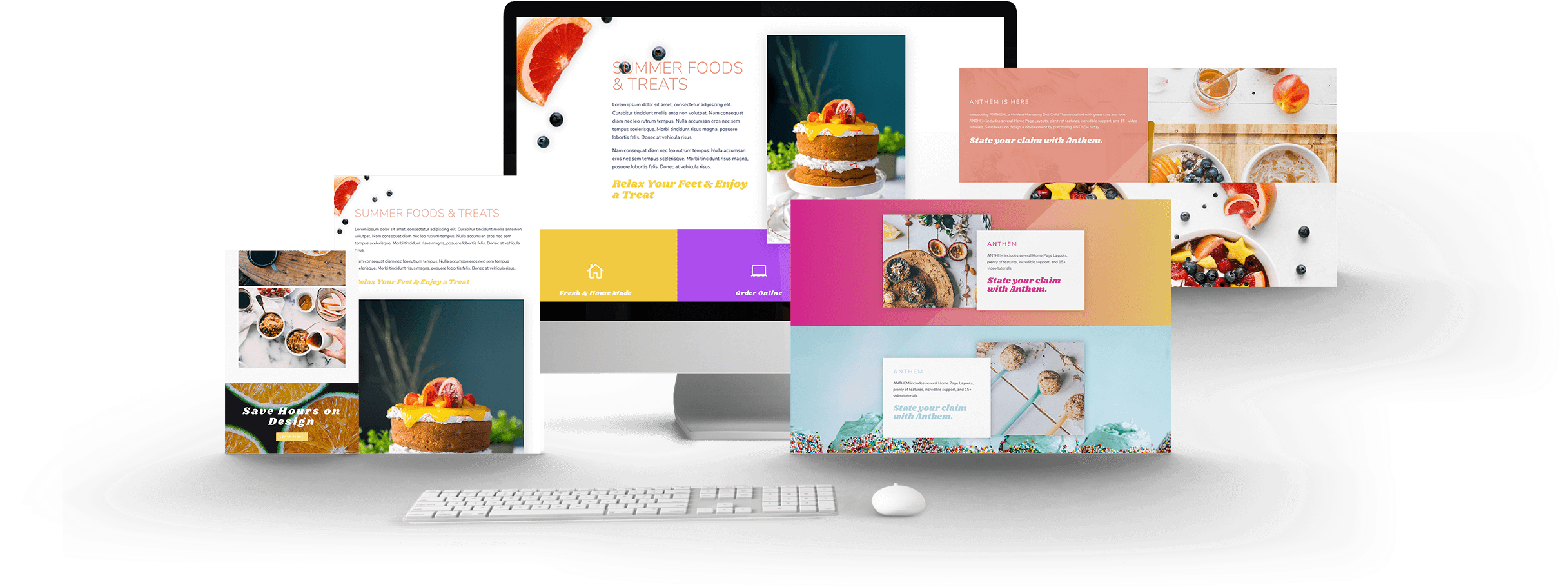 Anthem Foods Layout - Divi Layout Packs Food (2500x909), Png Download