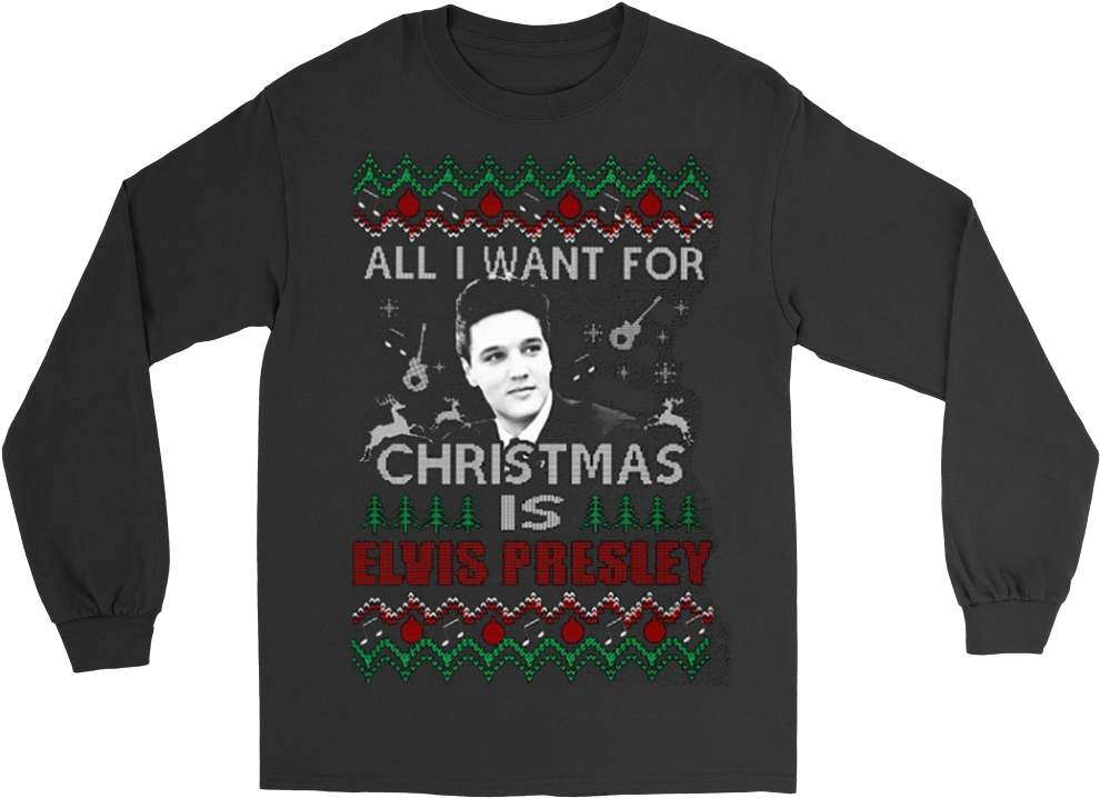 Elvis Presley - Long-sleeved T-shirt (1000x1000), Png Download