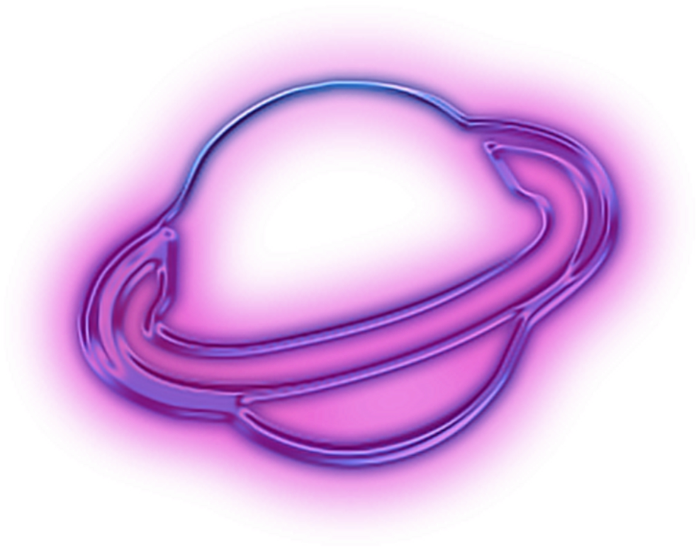 Planeta Sticker - Neon Tumblr Png (1024x1024), Png Download