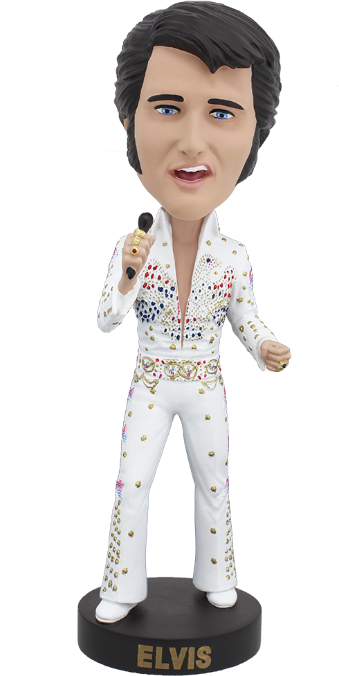 This Beautiful Elvis Piece, Officially Licensed By - Elvis Presley Bobblehead Dolls (505x1000), Png Download