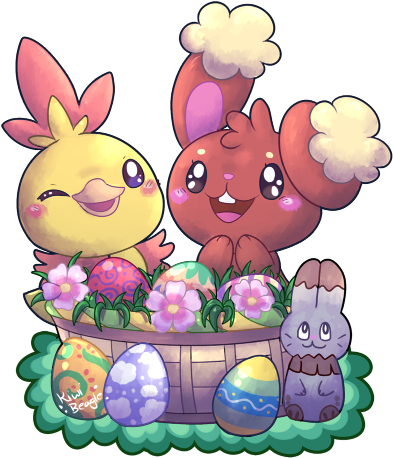 Torchic And Buneary - Cartoon (824x970), Png Download