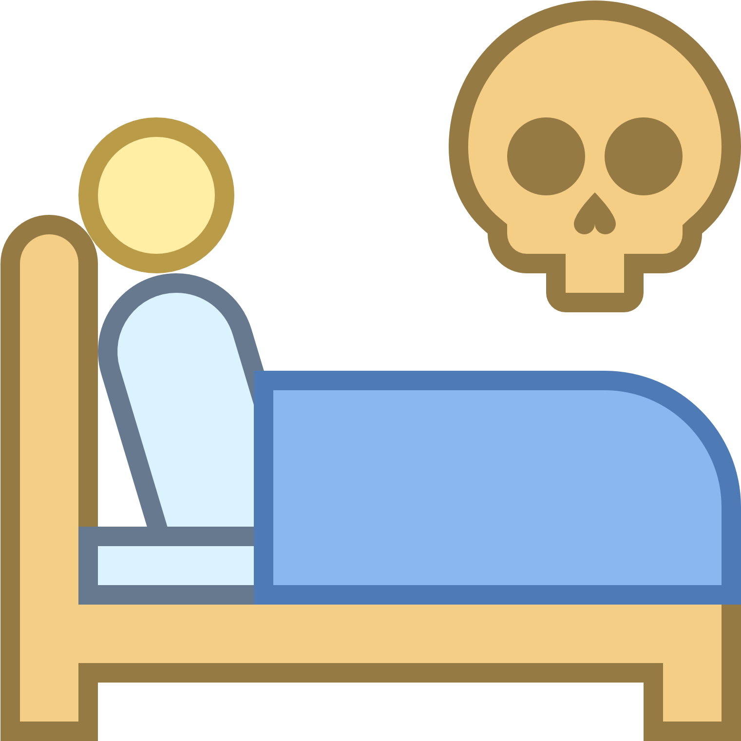Clipart Bed Blue - Sleeping In Bed Icon (1600x1600), Png Download