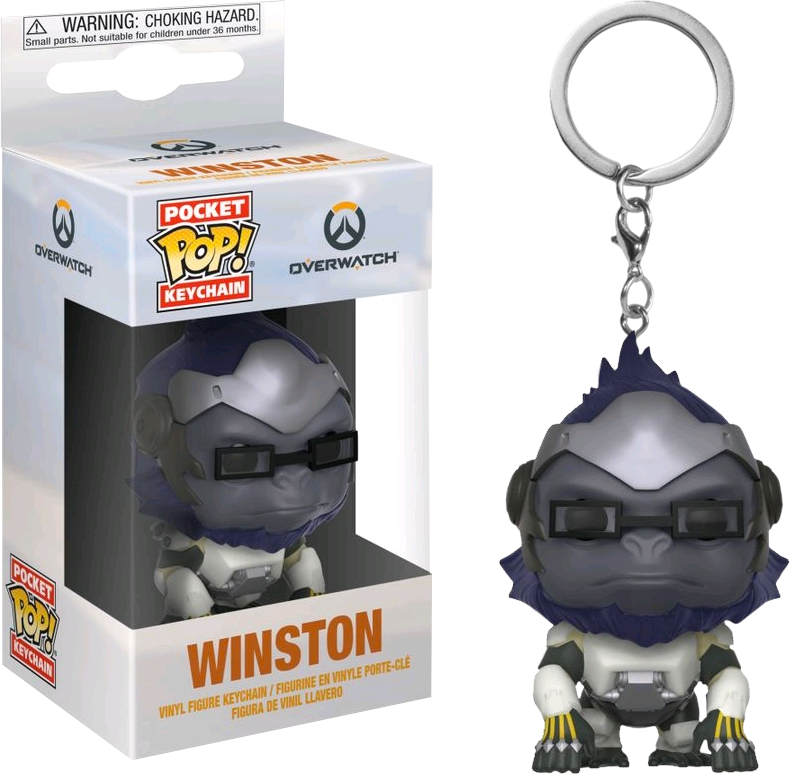 Winston Funko Pocket Pop Vinyl Keychain - Winston Funko Pop Keychain (790x775), Png Download